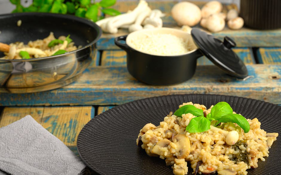 Vegetariškas grybų risotto