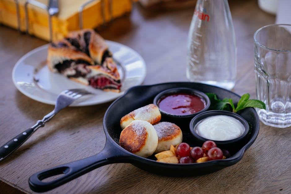 Vegetariški varškėčiai su grietine